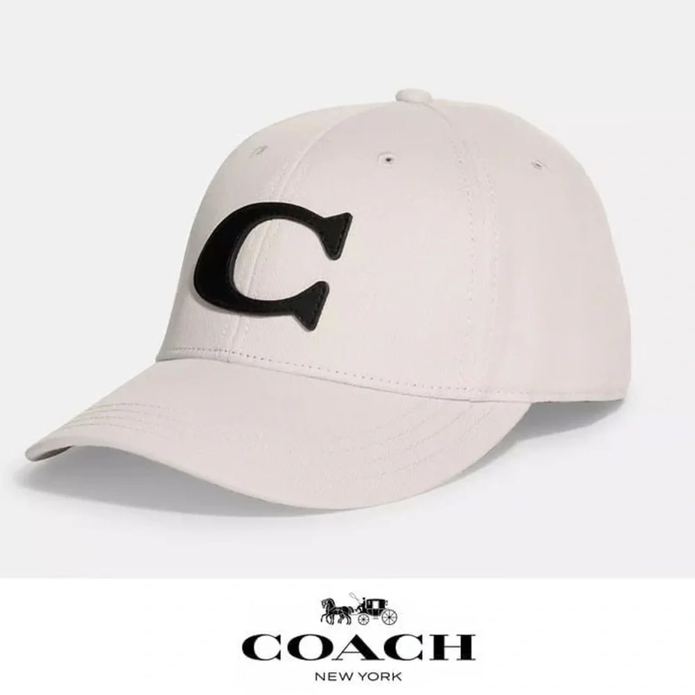 NWOT Coach Beige Monogram \'C\' Logo Baseball Cap Coach Adjustable Hats for Men for sale | eBay main image 3